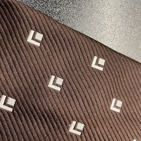 Alessandro Originals Neck Tie Geometric Pattern Brown Vintage - Picture 6 of 13